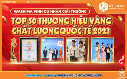 Washima nhận giải thưởng Thương hiệu vàng chất lượng quốc tế năm 2023